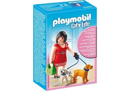 5490 PLAYMOBIL City Life Vrouw met puppy&#039;s