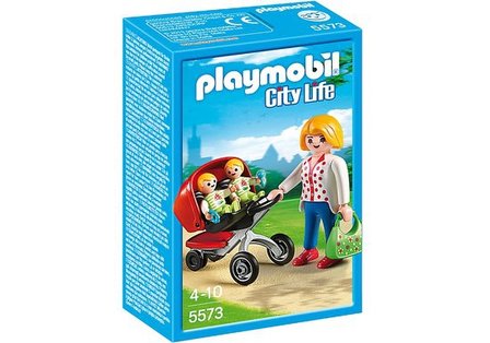 5573 PLAYMOBIL City Life Tweeling kinderwagen