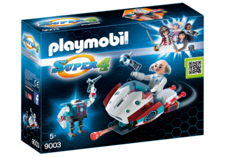 9003 PLAYMOBIL Super4 Skyjet met Dr. X &amp; robot