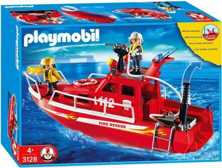 3128 Playmobil Brandweerboot met pomp