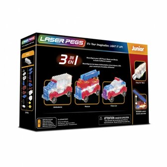 31012 Laser Pegs Junior 3-in-1 Reddingvoertuigen