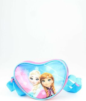 540609  Disney Frozen handtas hartje meisjes roze/blauw 14x13x4 cm