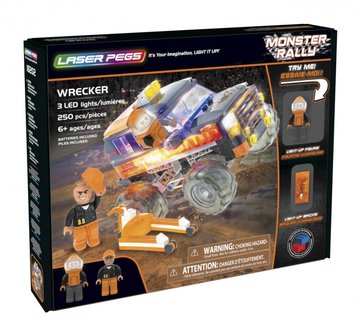 18202 Laser Pegs - Monster Truck Wrecker - Oranje