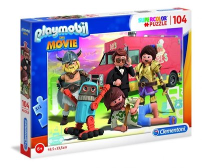 27211 Clementoni Puzzel Playmobil: The Movie  104 Stukjes