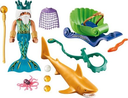 70097 PLAYMOBIL Magic Koning der zee&euml;n met haaienkoets