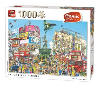 55889 King Puzzel Comic Cartoon Piccadilly Circus 1000 Stukjes