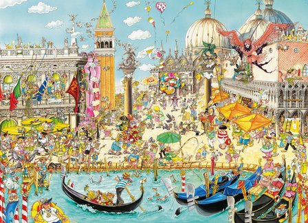 55842 King Puzzel Comic Cartoon Venice 1000 Stukjes