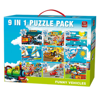 05520 King 9in1 Puzzel Funny Vehicles Volume 2