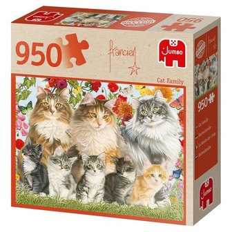 81758 Jumbo Puzzel Cat Family 950 Stukjes