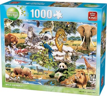 05481 King Puzzel Wild Animals 1000 stukjes