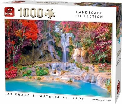 55857 King Puzzel Tat Kuang Si Waterfalls Laos 1000 stukjes 