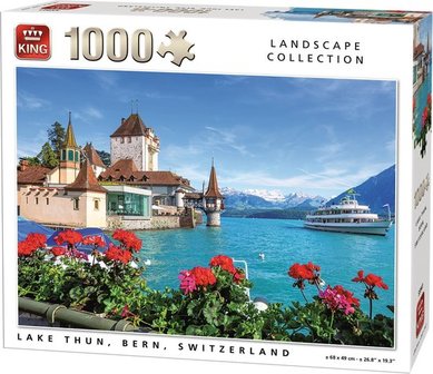 55941 King Puzzel Lake Thun Bern Zwitserland 1000 Stukjes 