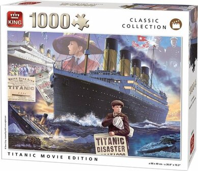 55933 King Puzzel Titanic Movie Edition 1000 Stukjes