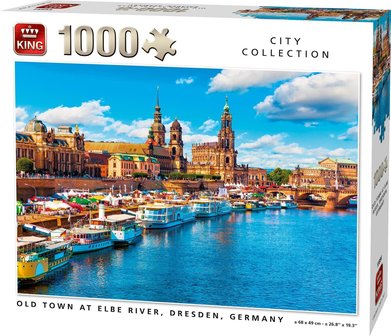 55884 King Puzzel Old Town at Elbe Dresden 1000 Stukjes