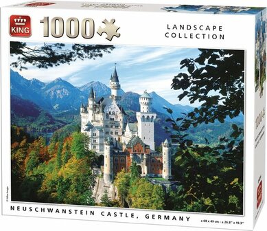 55855 KING Puzzel Neuschwanstein Castle Germany Summer 1000 Stukjes 