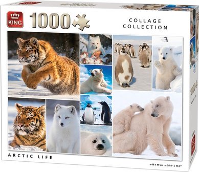 55870 King Puzzel Dieren Collage 1000 Stukjes