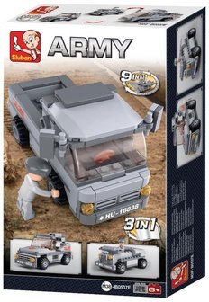 0537E Sluban Army 9 into 1 Troepentransporter 3in1