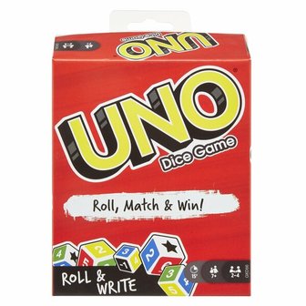 24353 Mattel Uno Roll &amp; Write Dice Game