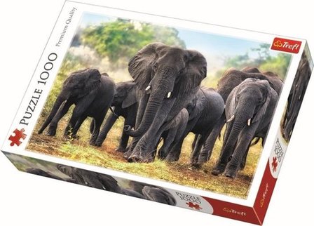 10442 Trefl Puzzel Afrikaanse Olifanten 1000 stukjes