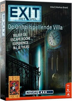 24534 999Games EXIT De Onheilspellende Villa Breinbreker - Escape Room - Bordspel