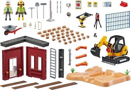 70443 PLAYMOBIL City Action Mini graafmachine met bouwonderdeel 
