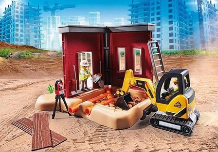 70443 PLAYMOBIL City Action Mini graafmachine met bouwonderdeel 