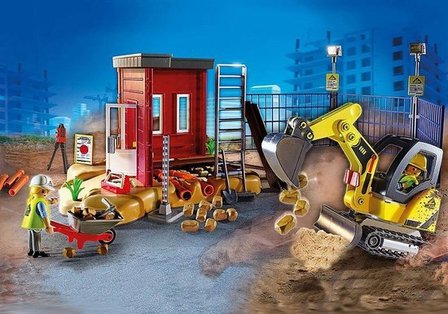 70443 PLAYMOBIL City Action Mini graafmachine met bouwonderdeel 
