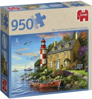 81812/18606 Jumbo Puzzel Falcon The Lighthouse Keeper&#039;s Cottage 950 Stukjes