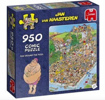 81798 Jumbo Puzzel Jan van Haasteren Fun Around the Pool 950 Stukjes