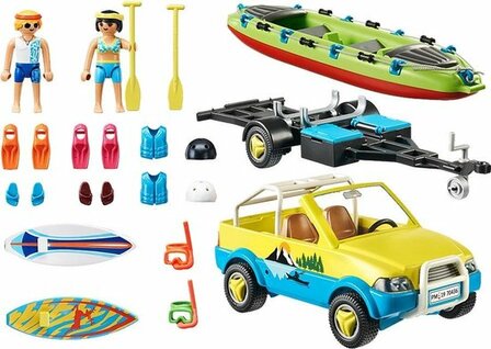 70436 PLAYMOBIL Family Fun Strandwagen met kano&#039;s