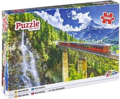 61061 Grafix Puzzel Trein In De Bergen 1000 Stukjes