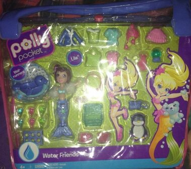 26132 Polly Pocket Water Friends Lila Zeemeerminpop met Wal-runners Walrus