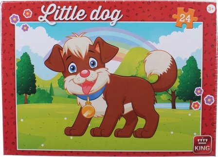 05799 King Puzzel Little Dog In The Parc 24 Stukjes