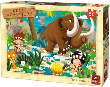 05791 King Puzzel Kiddy Adventure The Mammoth 50 Stukjes