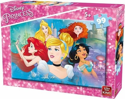 05695A King Disney Princess Puzzel 99 Stukjes Assorti