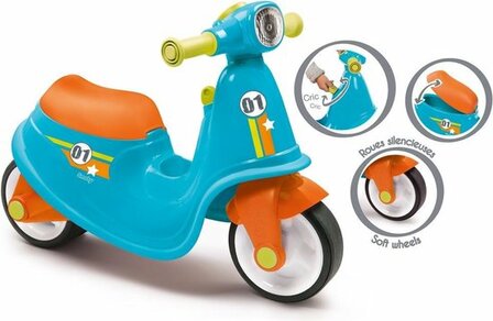 10012 Smoby Blauwe Loopscooter