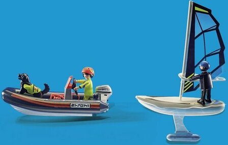 70141 PLAYMOBIL City Action Redding op zee: redding met poolglijder met rubberen sleepboot