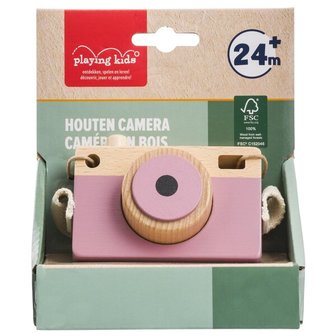 06878 Playing Kids Houten Camera Roze