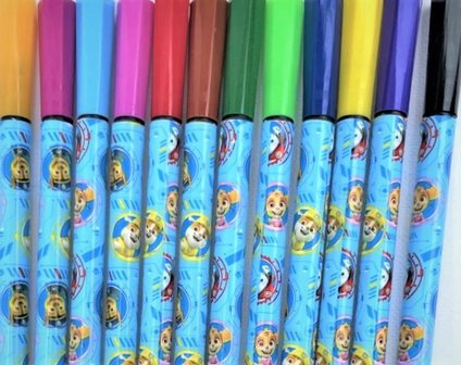 60602 Nickelodeon Paw Patrol  Stiften /Markers 12 Stuks 