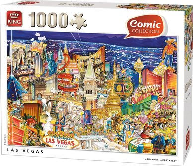 05201 KING Puzzel Comicl Las Vegas 1000 Stukjes