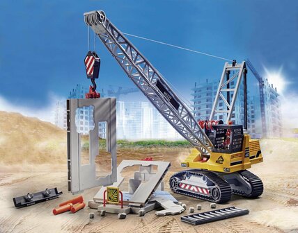 70442 PLAYMOBIL City Action Kabelgraafmachine met bouwonderdeel