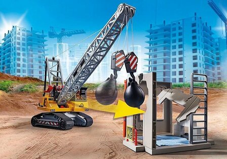 70442 PLAYMOBIL City Action Kabelgraafmachine met bouwonderdeel