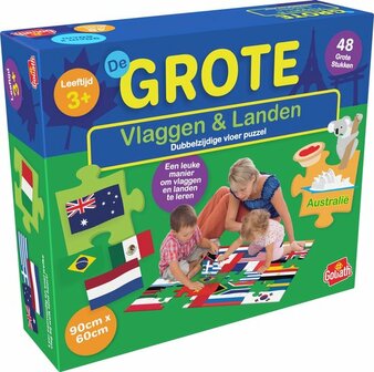 92706 Goliath Grote Vloerpuzzel Vlaggen &amp; Landen 48 stukjes