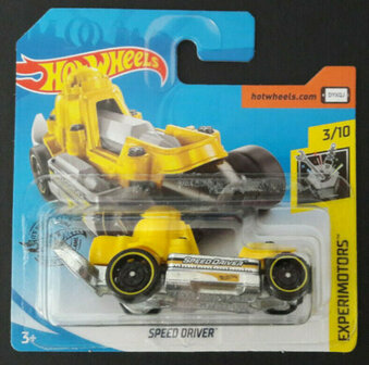 20134-77 Hot Wheels Experimotors Speed Driver geel 7 cm.