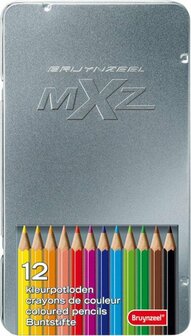 75226 Bruynzeel mXz blik 12 kleurpotloden