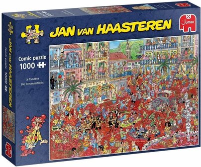 20043 Jumbo Puzzel Jan van Haasteren La Tomatina puzzel 1000 stukjes