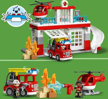 10970 LEGO DUPLO Brandweerkazerne &amp; Helikopter