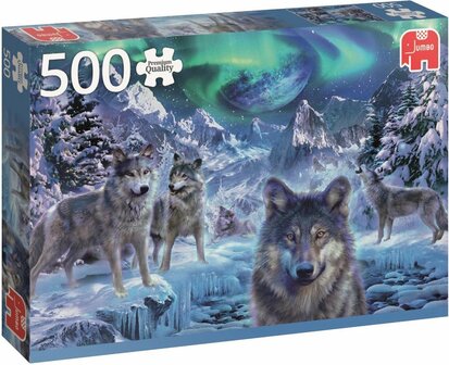 18329 Jumbo Puzzel Winterwolven 500 stukjes