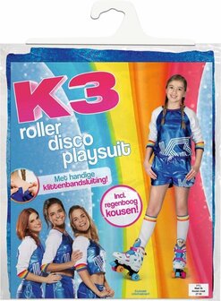 6438 K3 Rollerdisco verkleedpak Maat 152