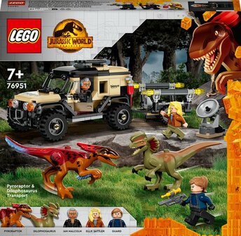 76951 LEGO Jurassic World Pyroraptor &amp; Dilophosaurus Transport